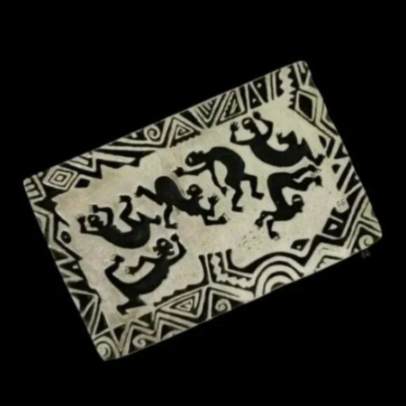 2/$40 Vintage ALICE SEELY Pewter Brooch – Dancing Humans Petroglyph Design - Picture 10 of 11